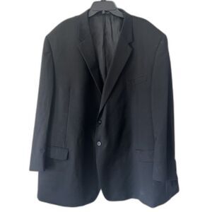 XXXL Mens Italian Black Suit Jacket Blazer by Pronto Uomo Platinum Executive Fit